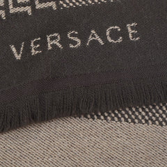 Versace Wool Monogram Printed Pre-Owned Scarf