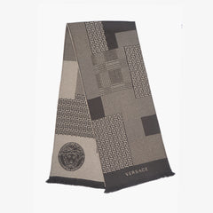 Versace Wool Monogram Printed Pre-Owned Scarf