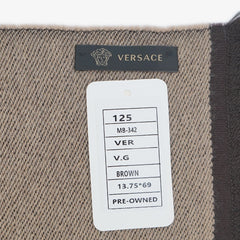 Versace Wool Monogram Printed Pre-Owned Scarf