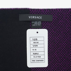 Versace Wool Signature Logo Pre-Owned Scarf