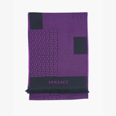 Versace Wool Graphic Print Pre-Owned Scarf