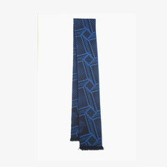 Versace Wool Graphic Print Pre-Owned Scarf