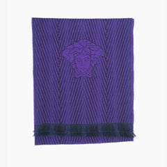 Versace Wool Graphic Print Pre-Owned Scarf