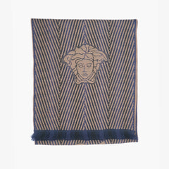 Versace Wool Graphic Print Pre-Owned Scarf