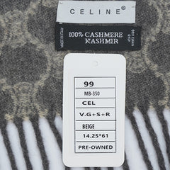 Celine Cashmere Monogram Pre-Loved Scarf