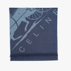 Celine Wool Monogram Pre-Loved Scarf