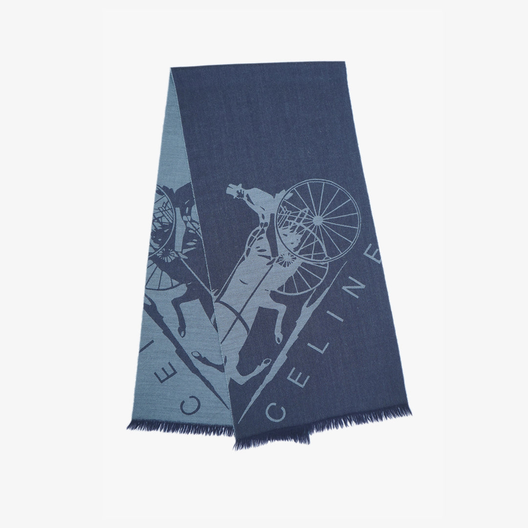 Celine Wool Monogram Pre-Loved Scarf