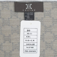 Celine Wool Monogram Pre-Loved Scarf
