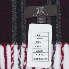 Celine Wool Striped Pre-Loved Scarf