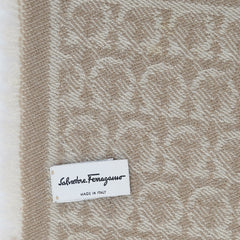 Salvatore Ferragamo Wool Monogram Pre-Loved Scarf