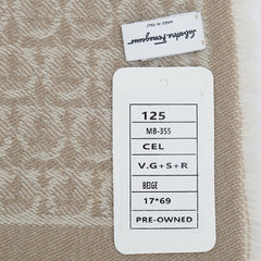 Salvatore Ferragamo Wool Monogram Pre-Loved Scarf