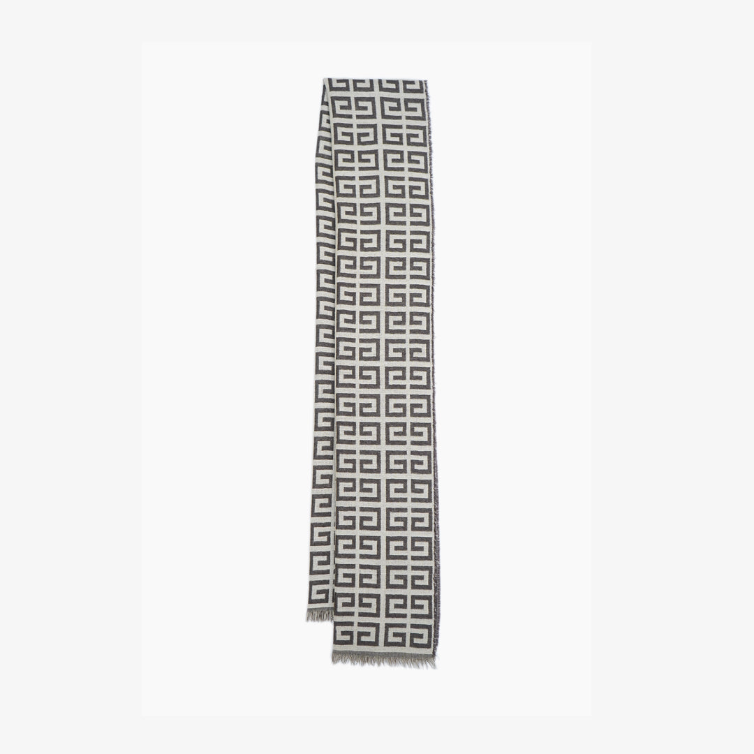 Givenchy Wool Graphic Print Pre-Owned Scarf