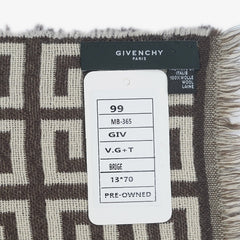 Givenchy Wool Graphic Print Pre-Owned Scarf