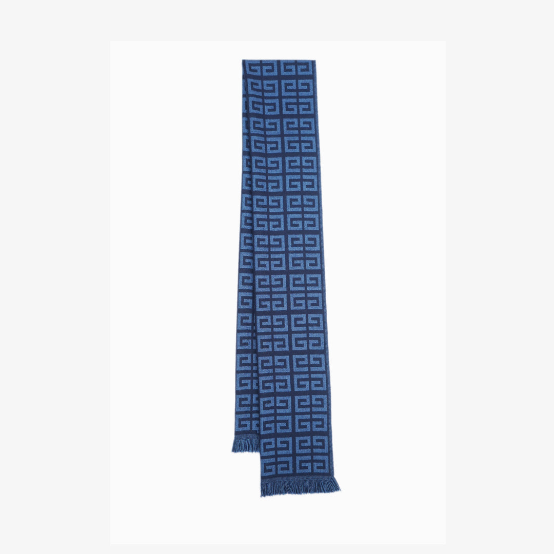 Givenchy Wool Graphic Print Pre-Owned Scarf