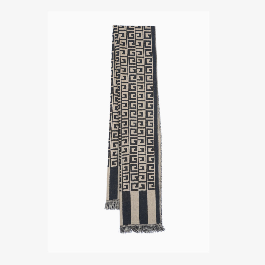 Givenchy Wool Patterned Pre-Owned Scarf