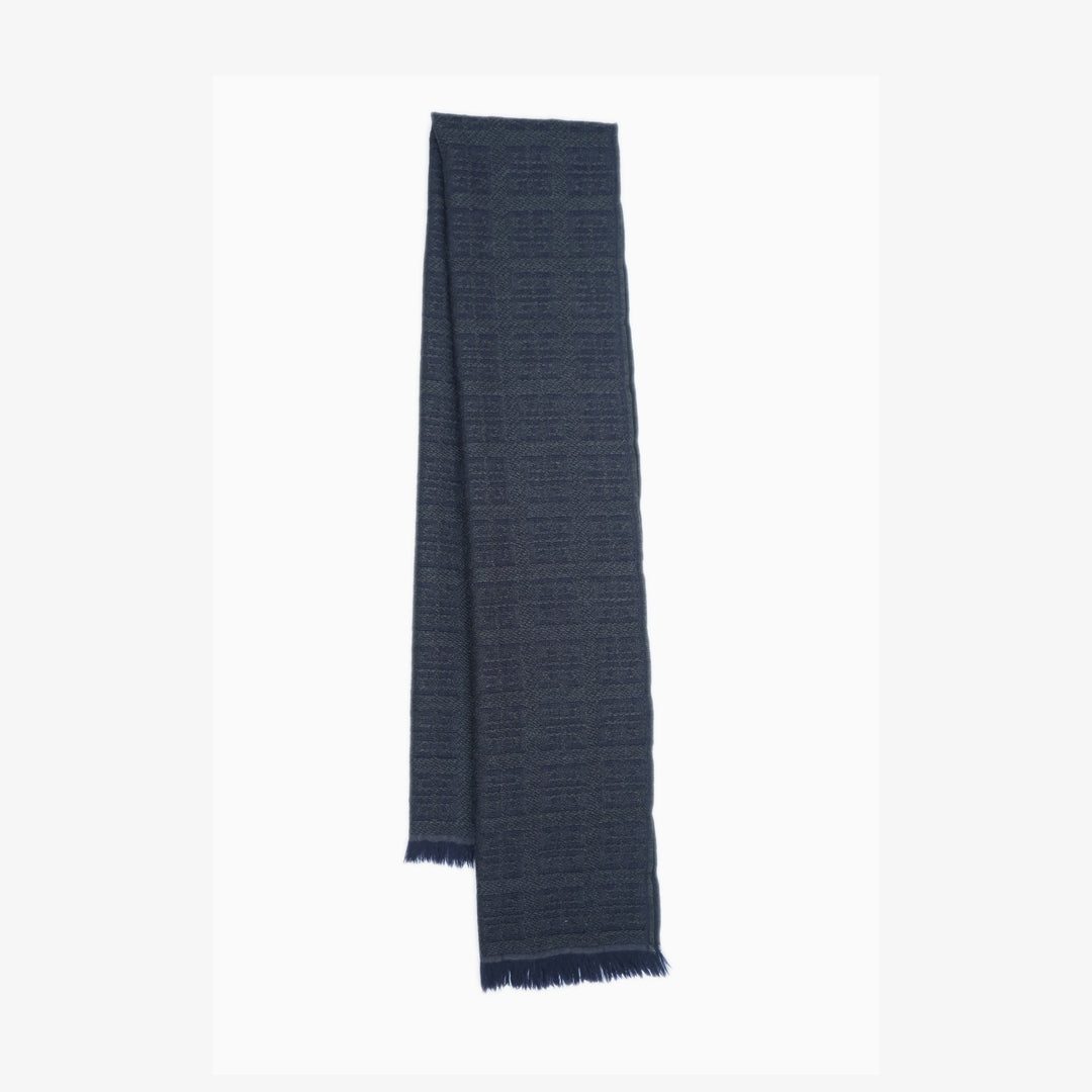 Givenchy Wool Tweed Patterned Pre-Owned Scarf
