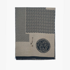 Versace Wool Graphic Print Pre-Owned Scarf