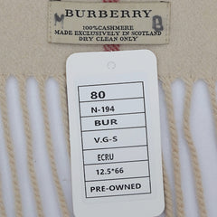 Burberry Cashmere Vintage Check Vintage Pre-Loved Scarf