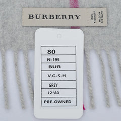 Burberry Cashmere Vintage Check Vintage Pre-Loved Scarf