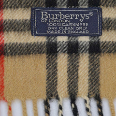 Burberry Cashmere Vintage Check Vintage Pre-Loved Scarf