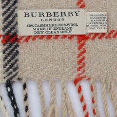 Burberry Cashmere/Wool Vintage Check Vintage Pre-Loved Scarf