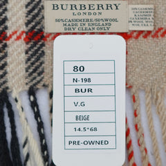 Burberry Cashmere/Wool Vintage Check Vintage Pre-Loved Scarf