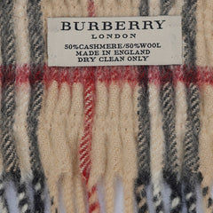 Burberry Cashmere/Wool Vintage Check Vintage Pre-Loved Scarf