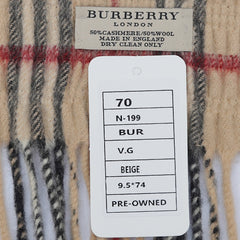 Burberry Cashmere/Wool Vintage Check Vintage Pre-Loved Scarf