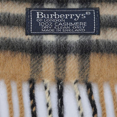 Burberry Cashmere Vintage Check Vintage Pre-Loved Scarf