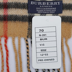 Burberry Cashmere Vintage Check Vintage Pre-Loved Scarf