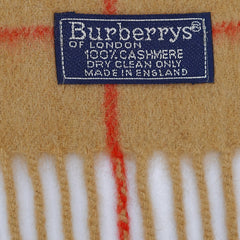 Burberry Cashmere Vintage Check Vintage Pre-Loved Scarf