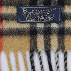 Burberry Cashmere Vintage Check Vintage Pre-Loved Scarf
