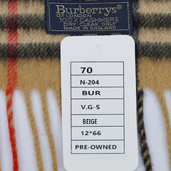 Burberry Cashmere Vintage Check Vintage Pre-Loved Scarf