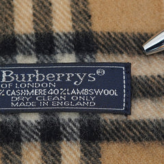 Burberry Cashmere/Wool Vintage Check Vintage Pre-Loved Scarf