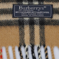 Burberry Cashmere/Wool Vintage Check Vintage Pre-Loved Scarf
