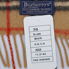 Burberry Cashmere/Wool Vintage Check Vintage Pre-Loved Scarf