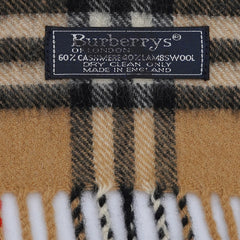 Burberry Cashmere/Wool Vintage Check Vintage Pre-Loved Scarf