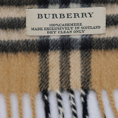 Burberry Cashmere Vintage Check Vintage Pre-Loved Scarf