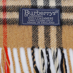 Burberry Cashmere Vintage Check Vintage Pre-Loved Scarf