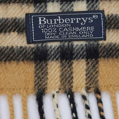 Burberry Cashmere Vintage Check Vintage Pre-Loved Scarf