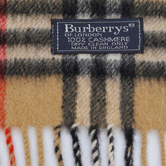 Burberry Cashmere Vintage Check Vintage Pre-Loved Scarf