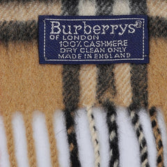 Burberry Cashmere Vintage Check Vintage Pre-Loved Scarf