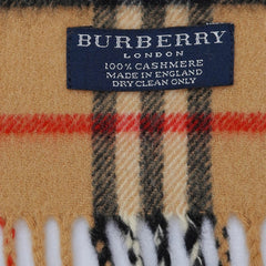 Burberry Cashmere Vintage Check Vintage Pre-Loved Scarf