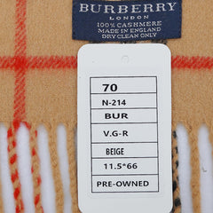 Burberry Cashmere Vintage Check Vintage Pre-Loved Scarf