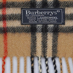 Burberry Lambswool Vintage Check Vintage Pre-Loved Scarf