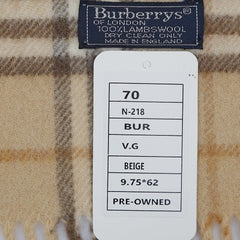 Burberry Lambswool Vintage Check Vintage Pre-Loved Scarf