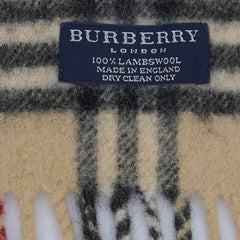 Burberry Lambswool Vintage Check Vintage Pre-Loved Scarf