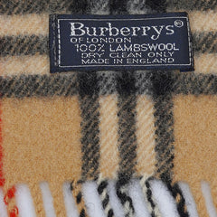 Burberry Lambswool Vintage Check Vintage Pre-Loved Scarf