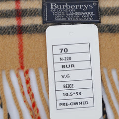 Burberry Lambswool Vintage Check Vintage Pre-Loved Scarf