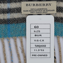Burberry Lambswool Vintage Check Pre-Owned Scarf